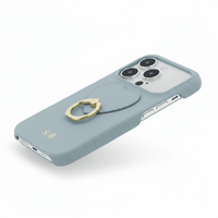 Blue Heart Ring Leather iPhone Case - Snap Bands