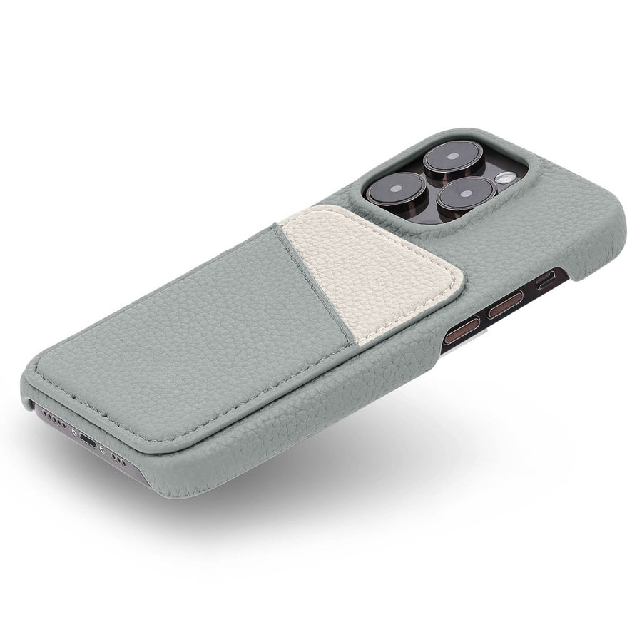 Blue iPhone Case with Card Holder Two Colors - Snap Bands