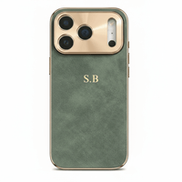 Blue Lambskin Leather Custom iPhone Case - Snap Bands