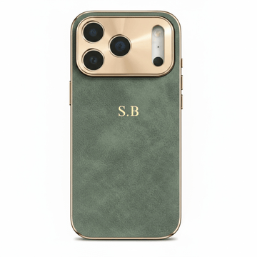 Blue Lambskin Leather Custom iPhone Case - Snap Bands