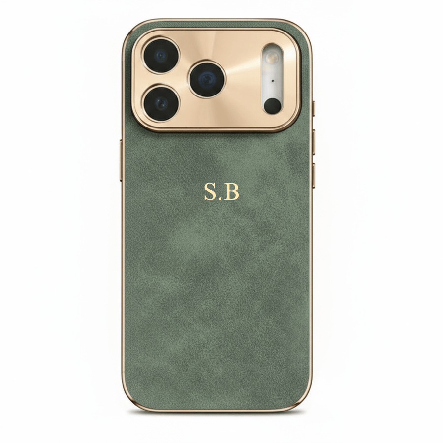 Blue Lambskin Leather Custom iPhone Case - Snap Bands