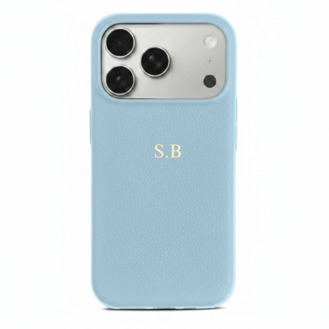 Blue Leather iPhone Case - Snap Bands