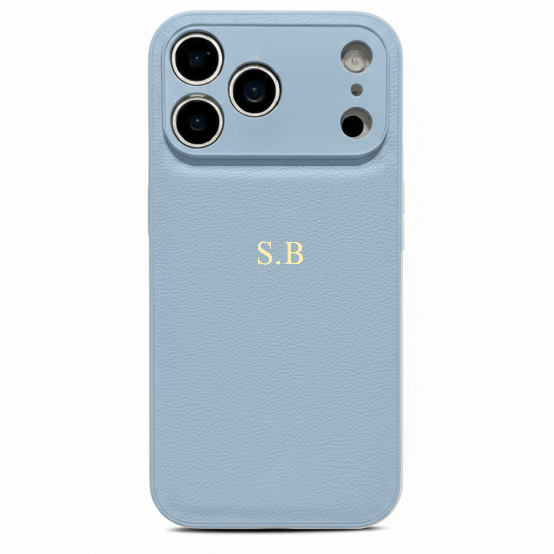 Blue Leather iPhone Case - Snap Bands