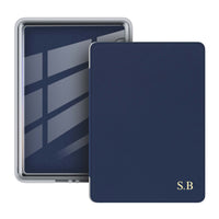 Blue Leather Kindle Case - Snap Bands