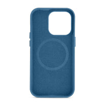 Blue Leather Magnetic iPhone Case with Pearl Strap - Snap Bands