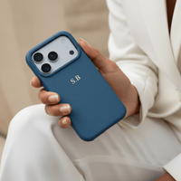 Blue Magnetic Leather iPhone Case - Snap Bands