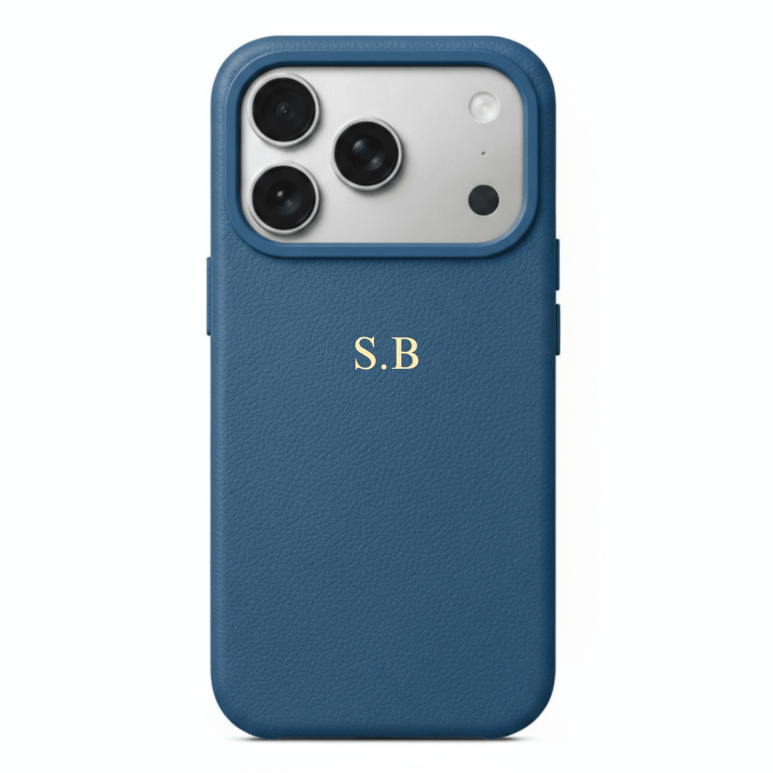 Blue Magnetic Leather iPhone Case - Snap Bands