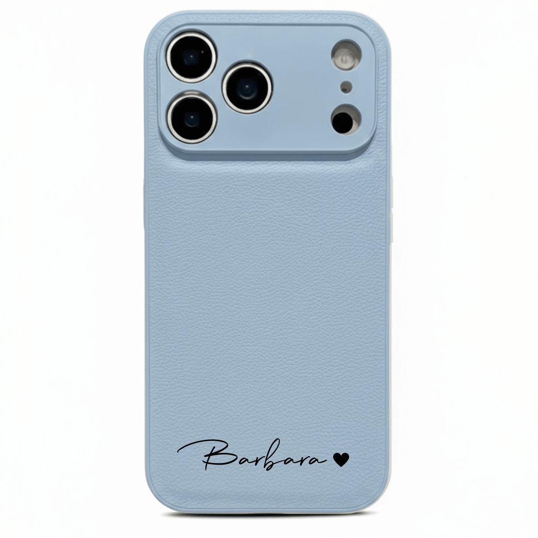 Blue Personalized Leather iPhone Case - Snap Bands