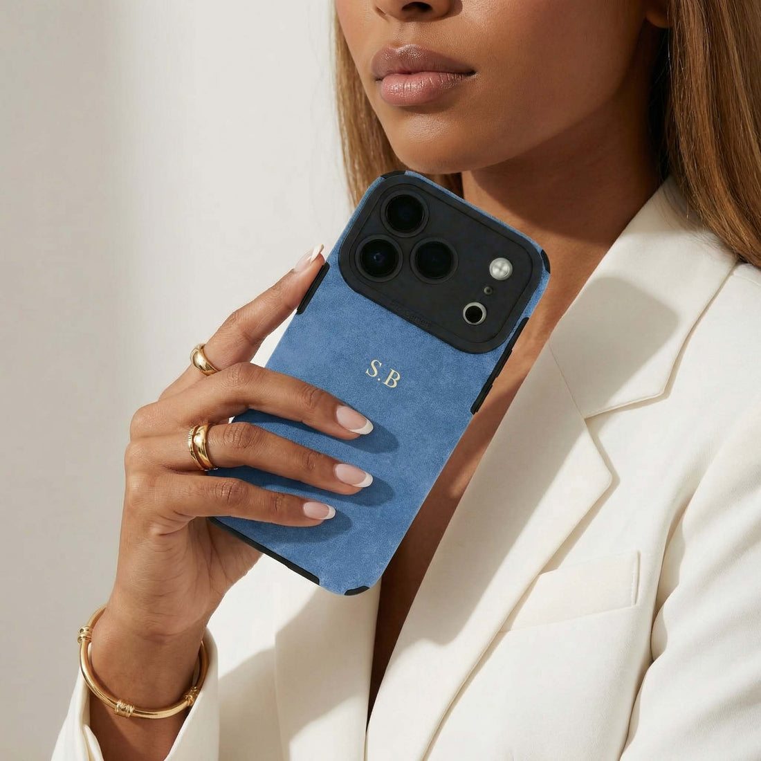 Blue Suede iPhone Case - Snap Bands