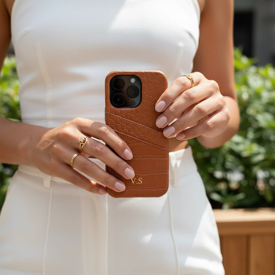 Brown Crocodile iPhone Case - Snap Bands