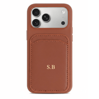 Brown iPhone Case with Card Holder - Snap Bands