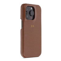 Brown Leather Croc iPhone Case - #Snap Bands#