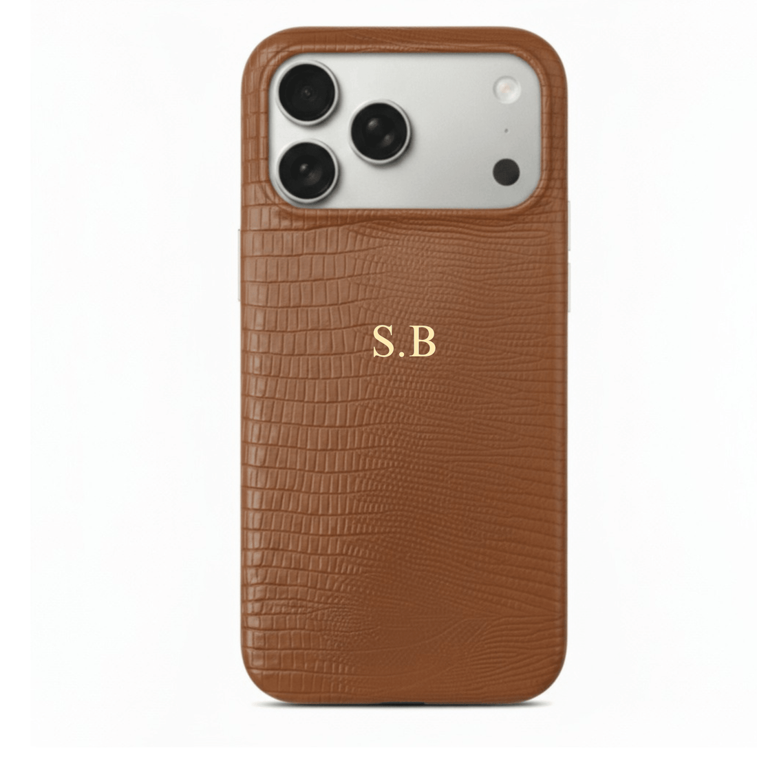 Brown Leather Snake iPhone Case - Snap Bands