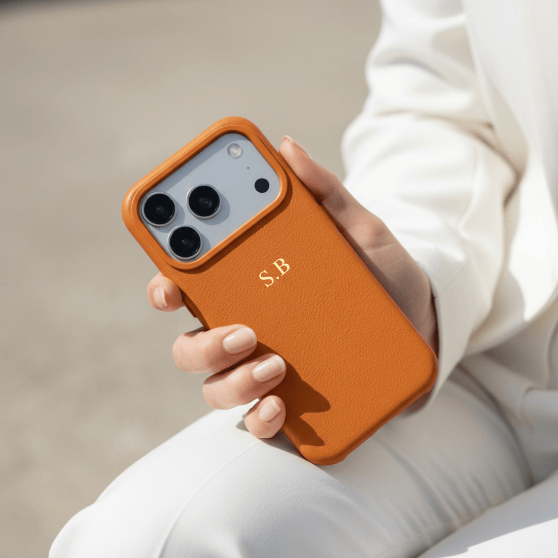 Brown Magnetic Leather iPhone Case - Snap Bands