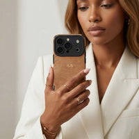Brown Suede iPhone Case - Snap Bands
