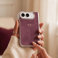 Burgundy Lambskin Leather Custom iPhone Duo Case - #Snap Bands#