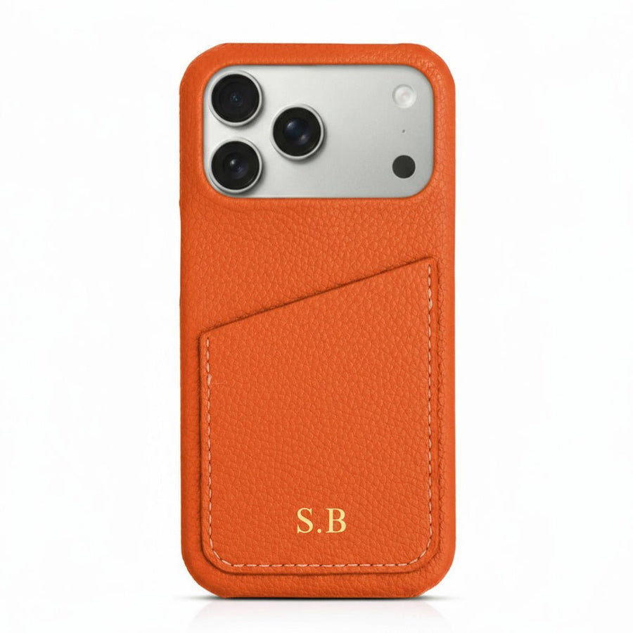 Card Holder Leather iPhone Case - Snap Bands