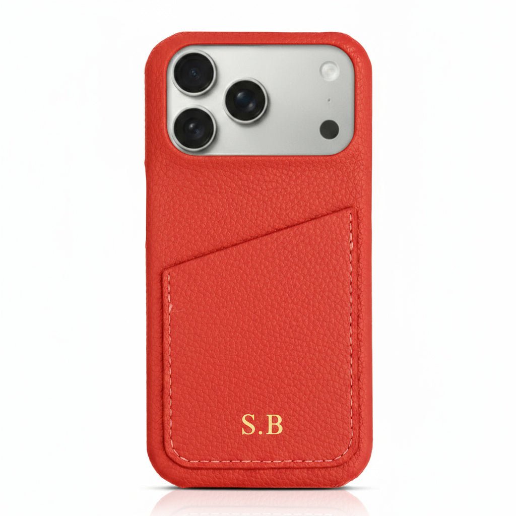 Card Holder Leather iPhone Case - Snap Bands