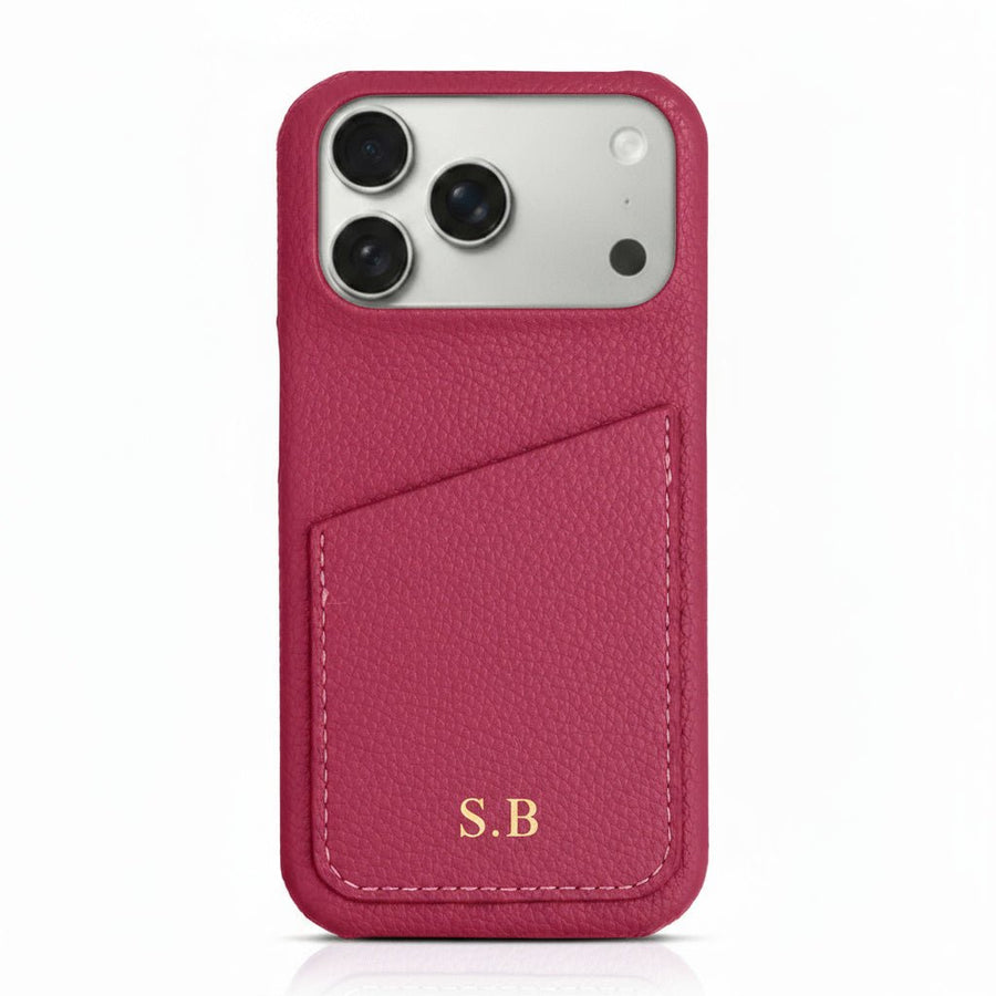 Card Holder Leather iPhone Case - Snap Bands