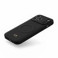 Black Personalized Magnetic Leather iPhone Case