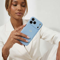 Blue Leather iPhone Case