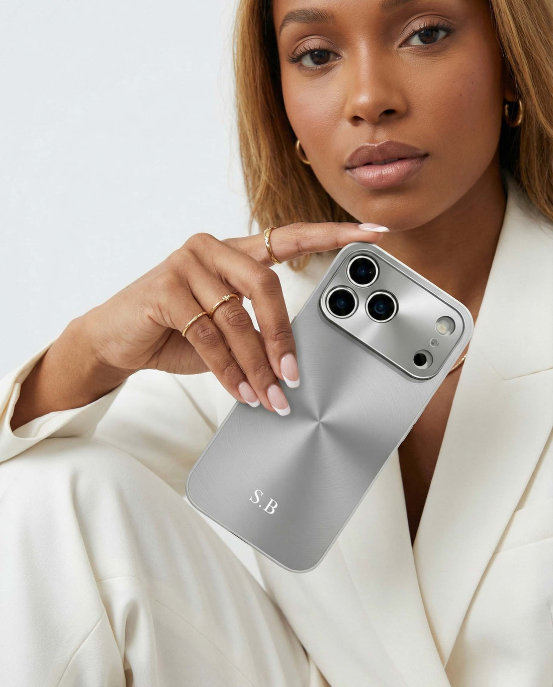 Silver Flashy Alu iPhone Case