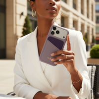 Purple iPhone Case with Card Holder Two Colors