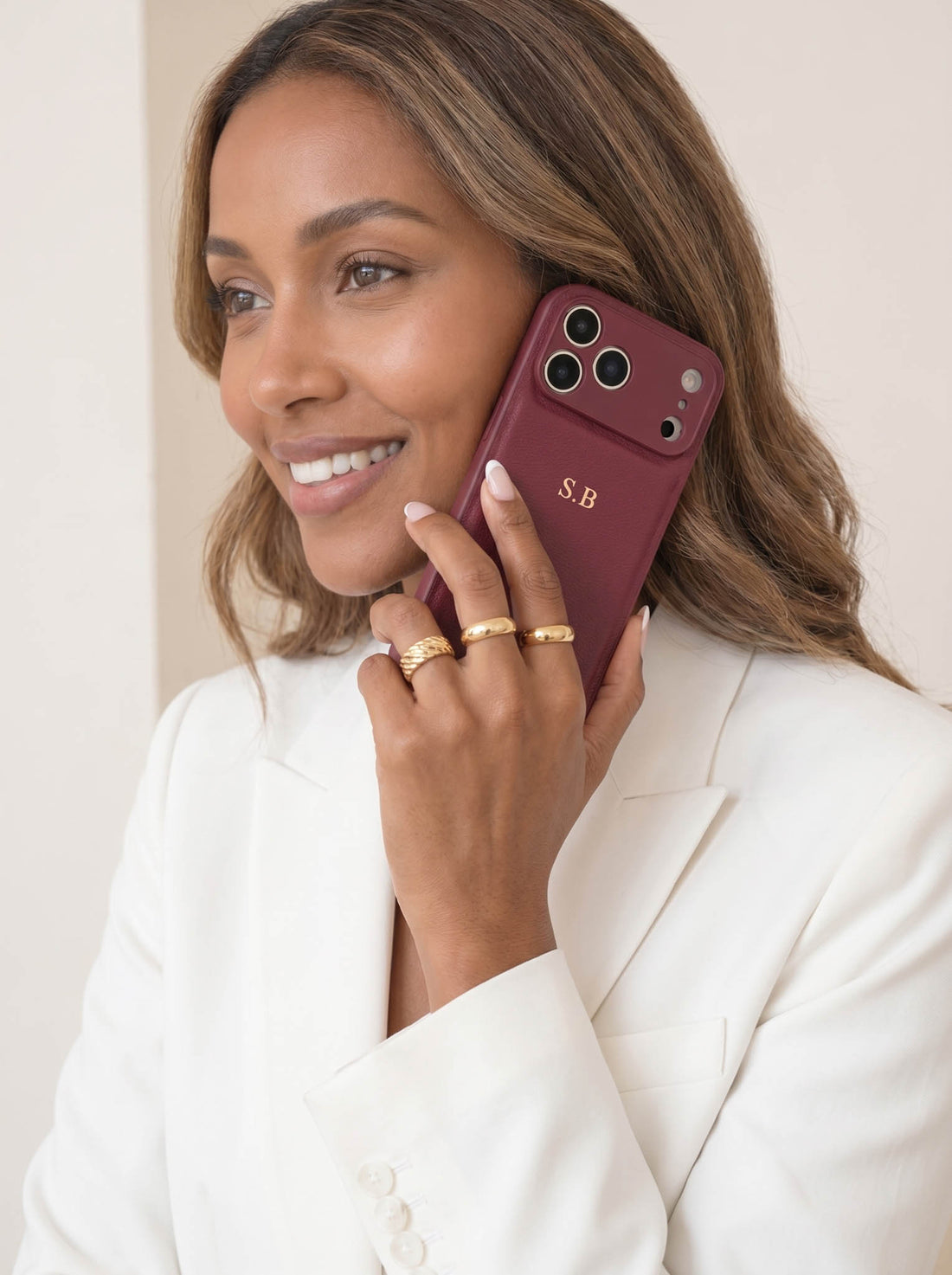 Wine Personalized Leather iPhone Case