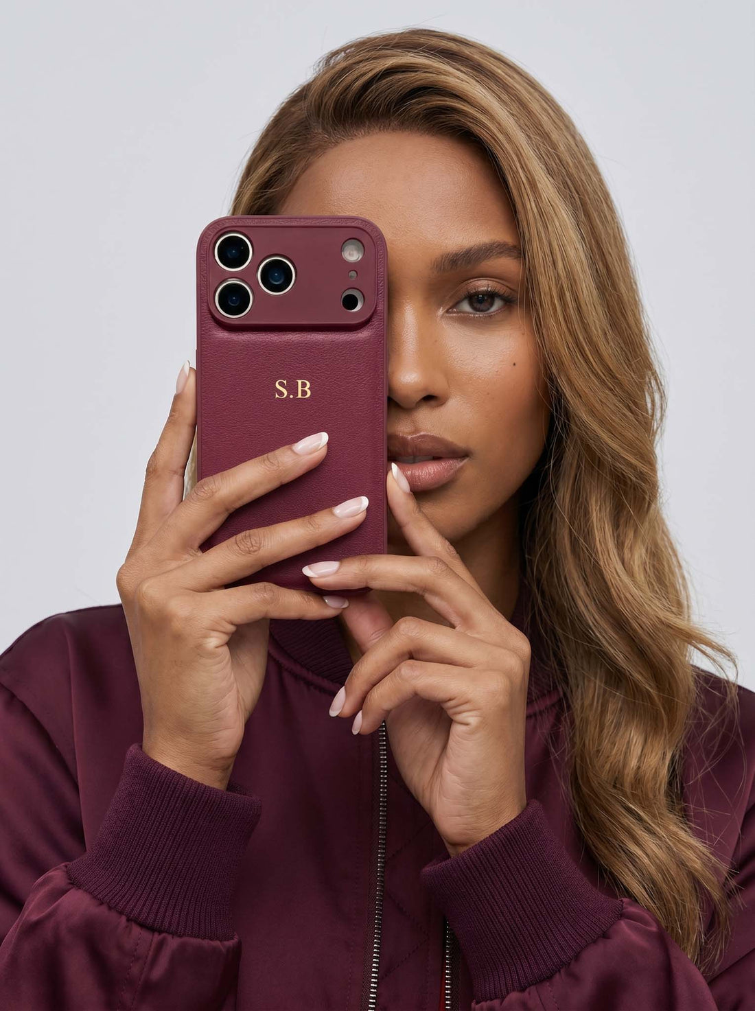Wine Personalized Leather iPhone Case