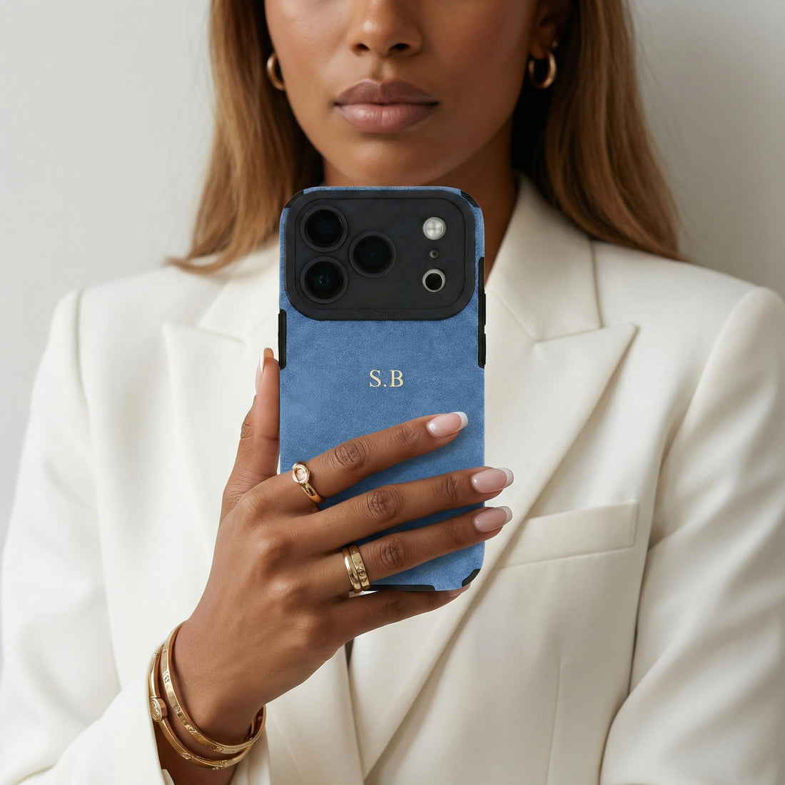 Blue Suede iPhone Case