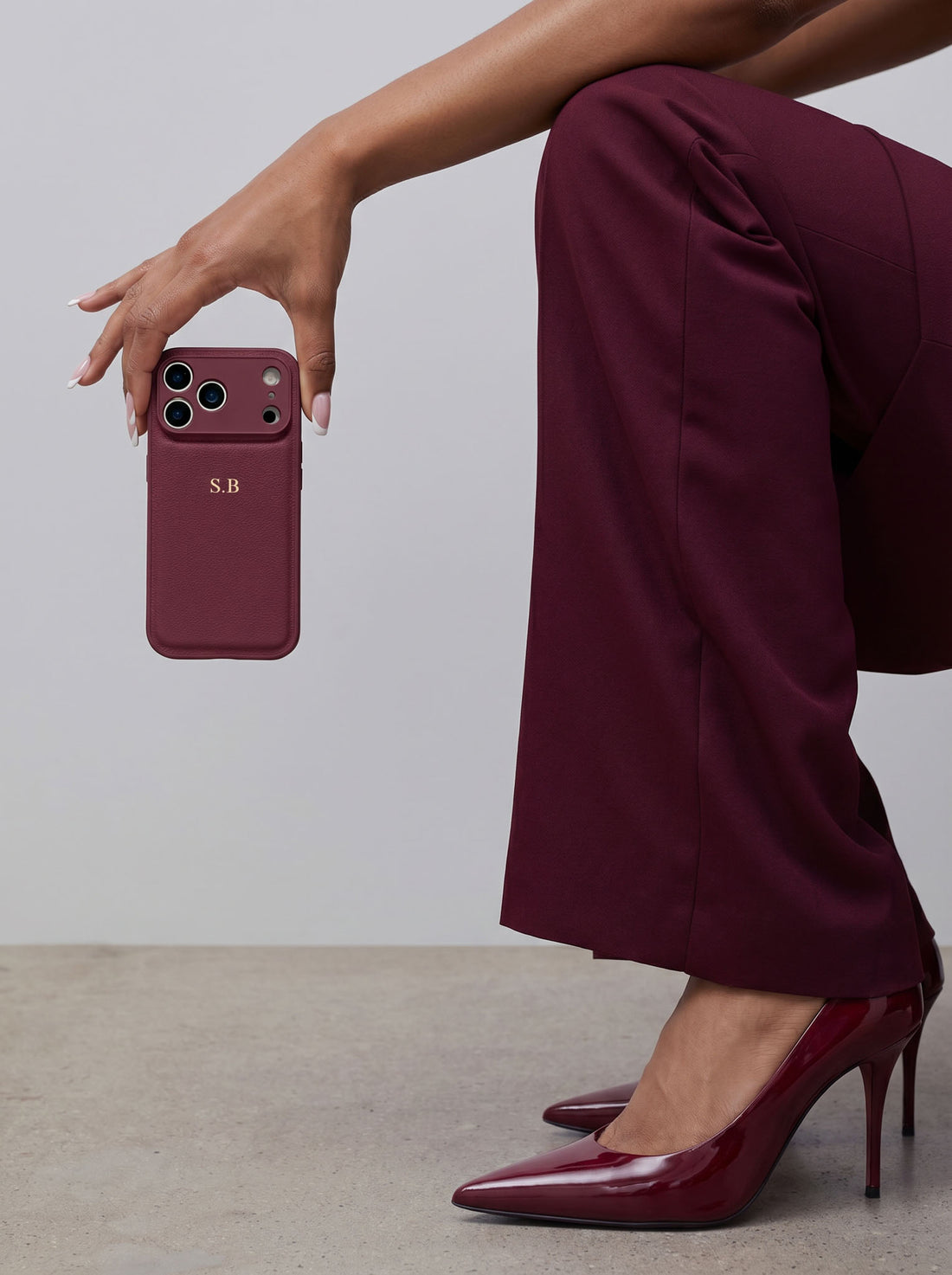Wine Personalized Leather iPhone Case