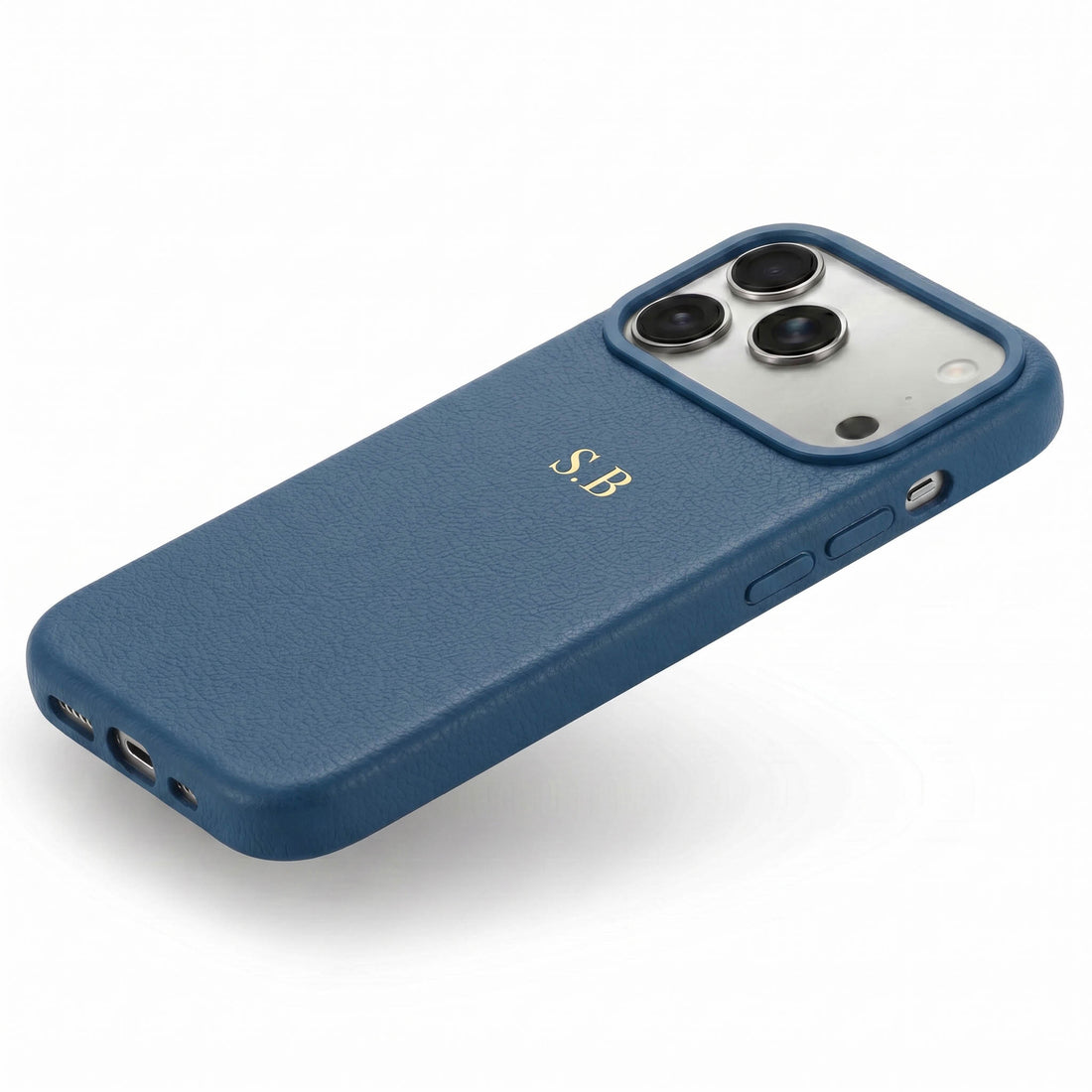 Blue Magnetic Leather iPhone Case