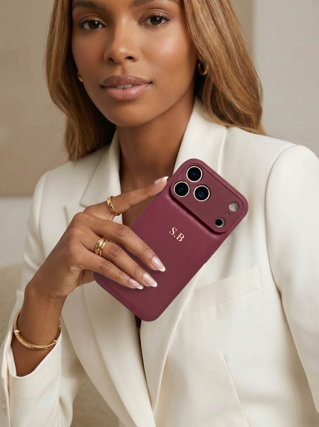 Wine Personalized Leather iPhone Case