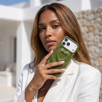 Green 3D Heart Design iPhone Case