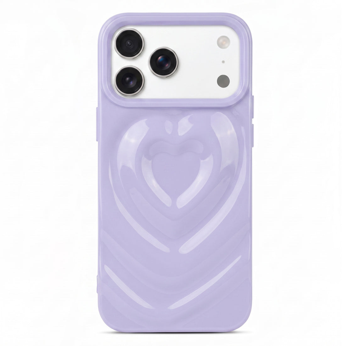 Purple 3D Heart Design iPhone Case