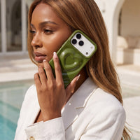 Green 3D Heart Design iPhone Case