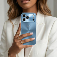 Blue Flashy Alu iPhone Case