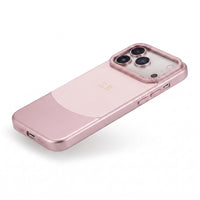 Pink Two-Tone Monogrammed Leather iPhone Case