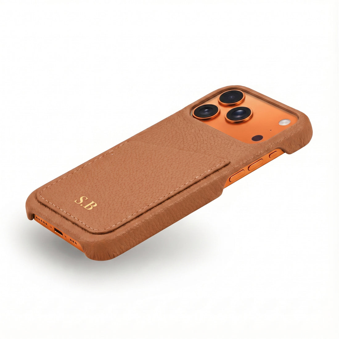 Brown Card Holder Leather iPhone Case
