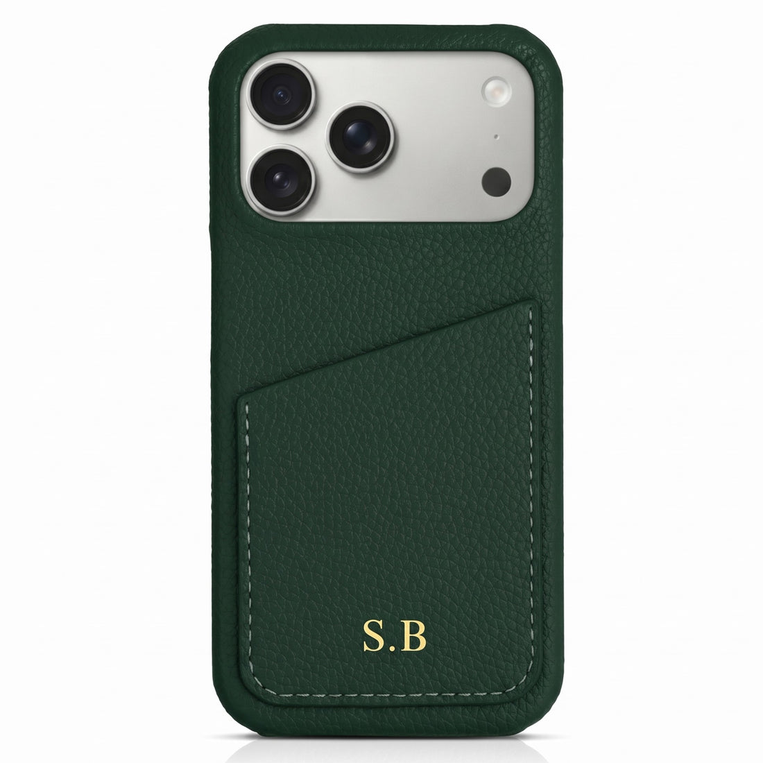 Green Card Holder Leather iPhone Case