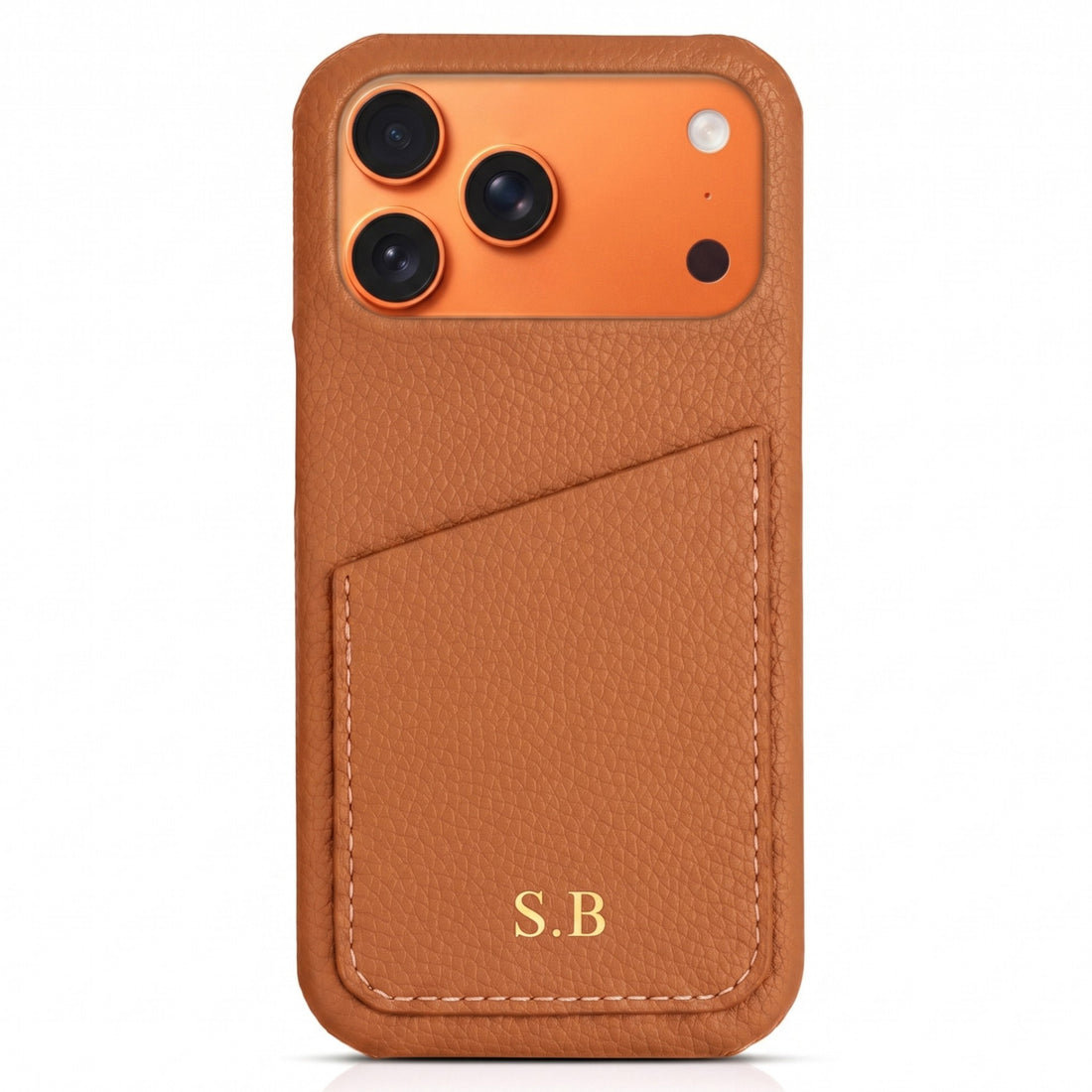 Brown Card Holder Leather iPhone Case