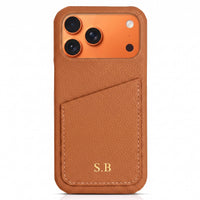 Brown Card Holder Leather iPhone Case