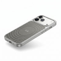 Gray Personalized Magnetic iPhone Case With Leather