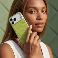 Green Personalized Magnetic iPhone Case With Leather