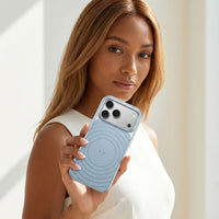 Blue Personalized Magnetic iPhone Case With Leather