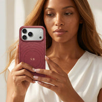 Wine Personalized Magnetic iPhone Case With Leather