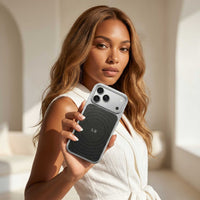 Black Personalized Magnetic iPhone Case With Leather