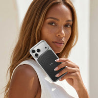 Black Personalized Magnetic iPhone Case With Leather