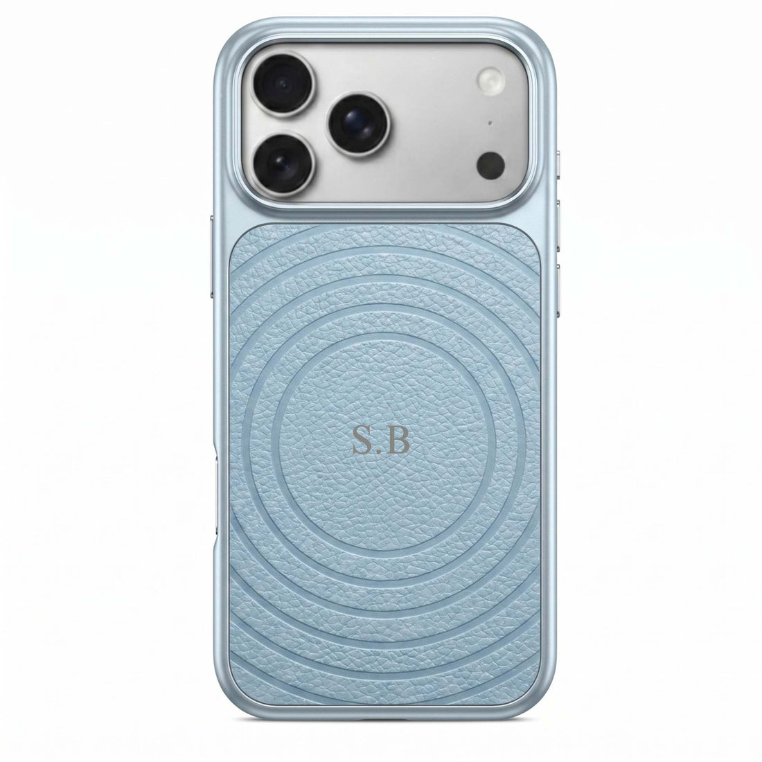 Blue Personalized Magnetic iPhone Case With Leather