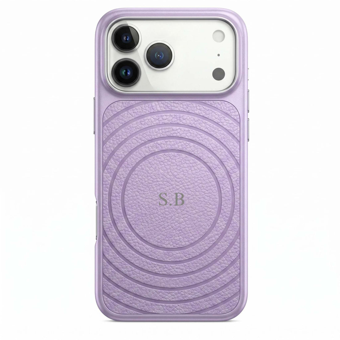 Purple Personalized Magnetic iPhone Case With Leather